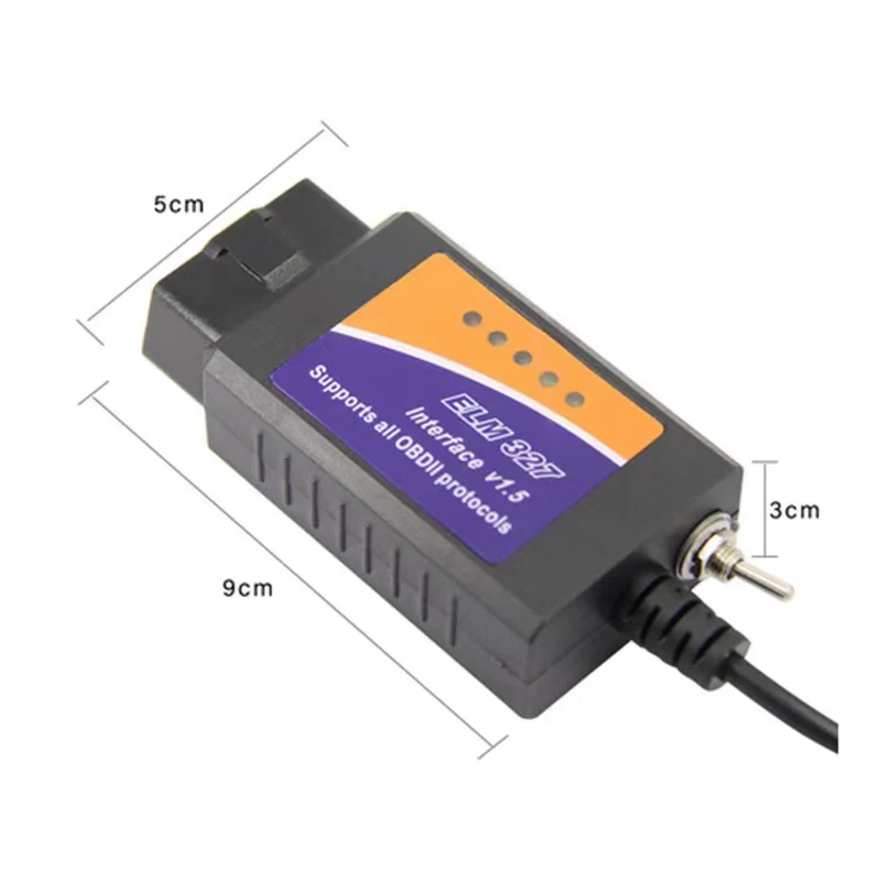 ELM327 OBD2 сканер инструмент elm 327 USB v1.5 прерыватель для Ford Forscan elmконфигурация lector de