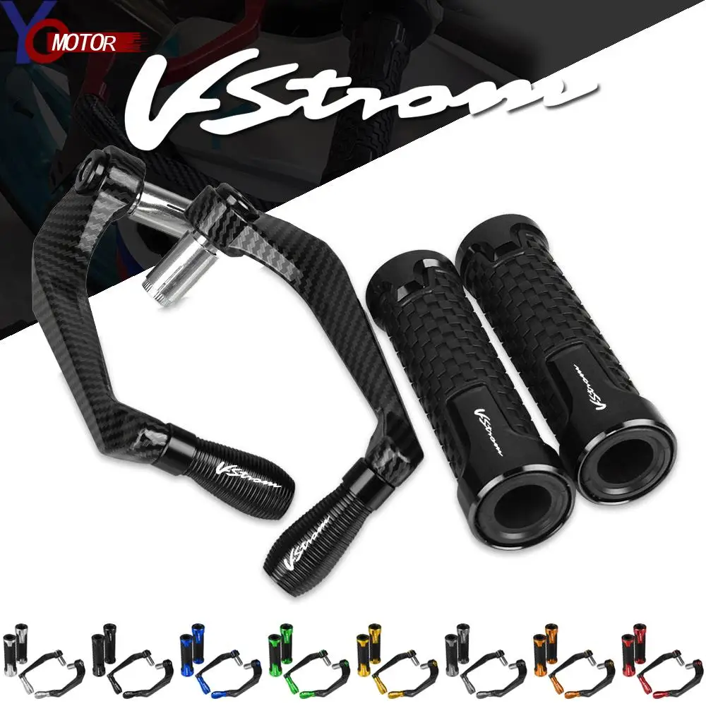 

Motorcycle Handlebar Grips Handle Bar and Brake Clutch Lever Guard For Suzuki DL 250 650 1000 1050 X GTA VSTROM V-STROM Parts