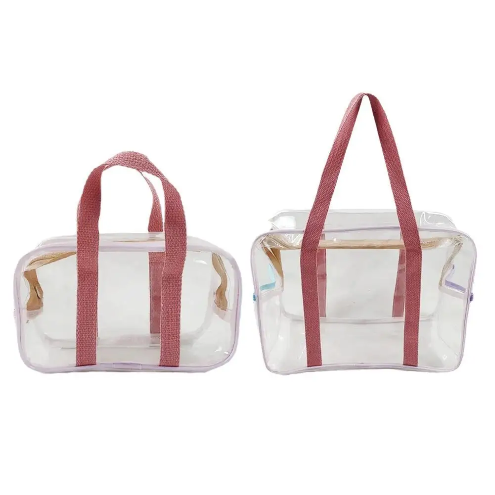Large-capacity Pvc Swimming Transparent Water Beach Bag Shoulder Bag Storage Bag Wash Bag Purse Make Up Tote Handbags