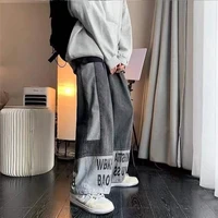 yihanke black jeans men mens loose straight tube thin fashion brand couples with the same pants wide leg pants super wide jeans
