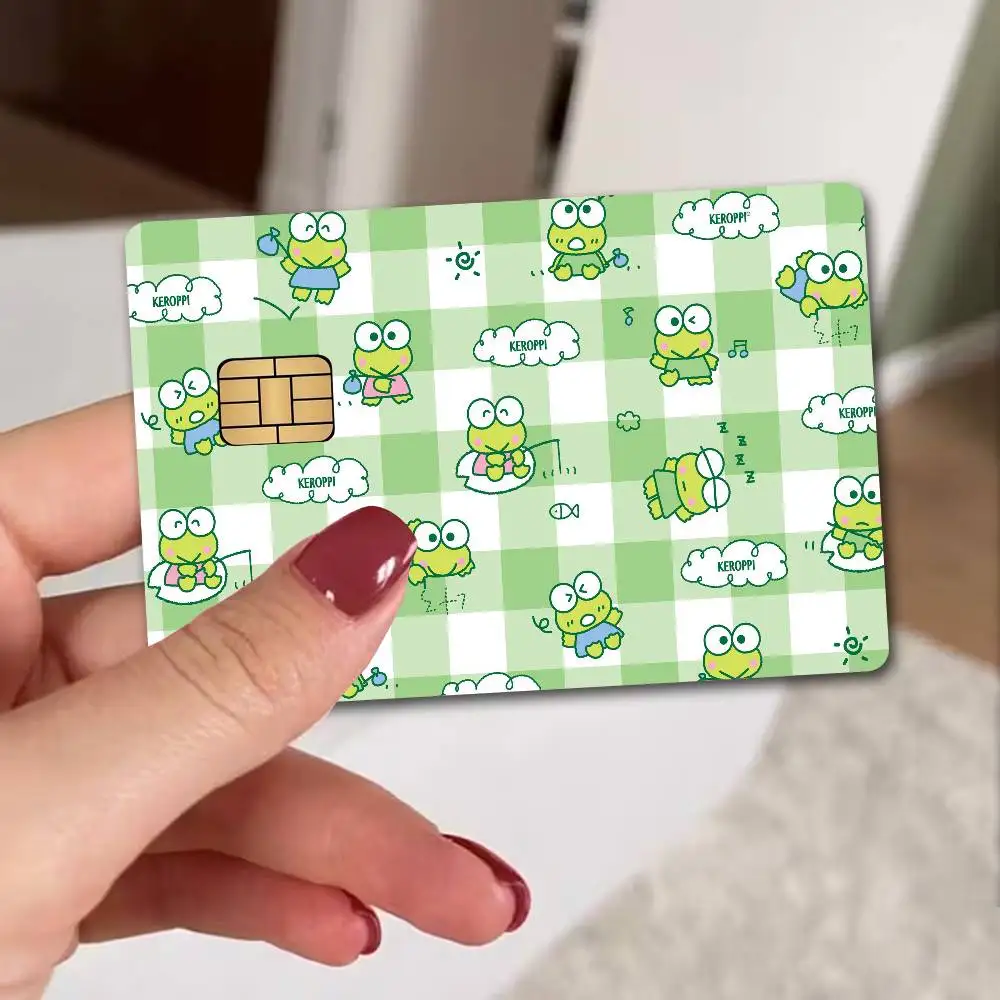Фото Мультяшные наклейки K-KeroppiS для банковских и транспортных карт, водонепроницаемые, защита от царапин, подарок для женщин №3