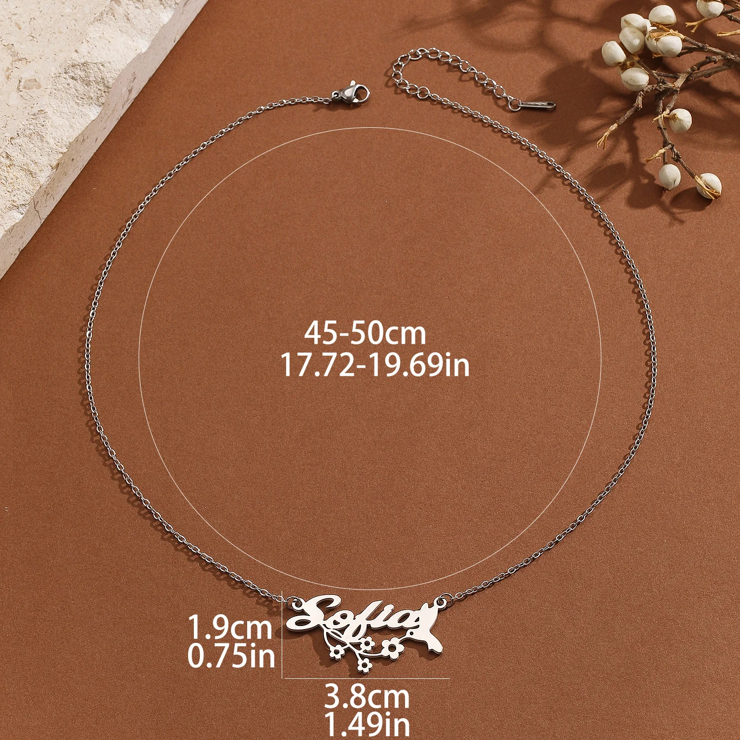 1 шт. индивидуальное ожерелье с подвеской в виде английского имени и птицей