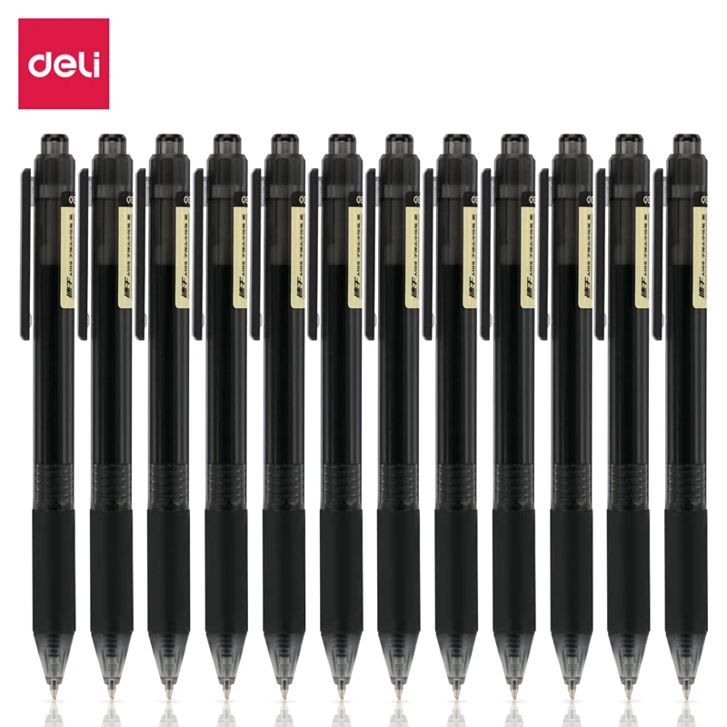 

4/8/12 Pcs Gel Pen Stationery Store Quick-Drying Black Ink 0.5mm Bolígrafos Papelería Kawaii Learning Office Signature Pen