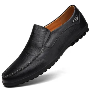 Imported Genuine Leather Men Shoes Casual Luxury Brand 2022 Italian Mens Loafers Moccasins Breathable Slip on