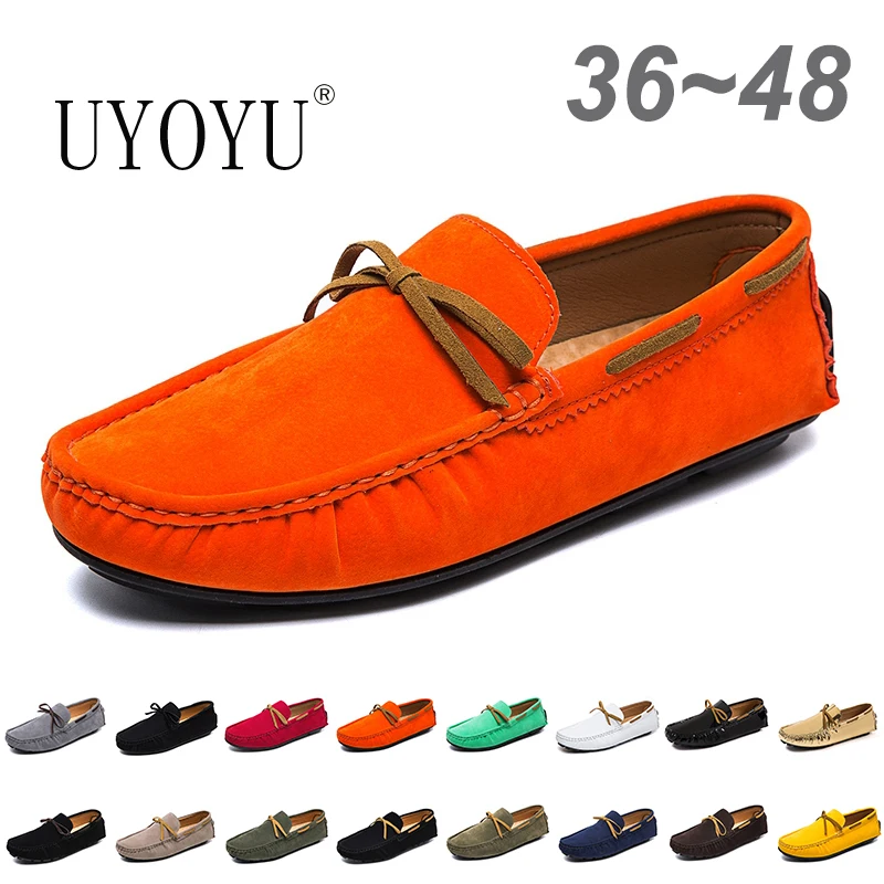 

Мужские и женские повседневные туфли 36 ~ 48, модные кожаные мужские лоферы, Мокасины, дизайнерские мужские туфли на плоской подошве