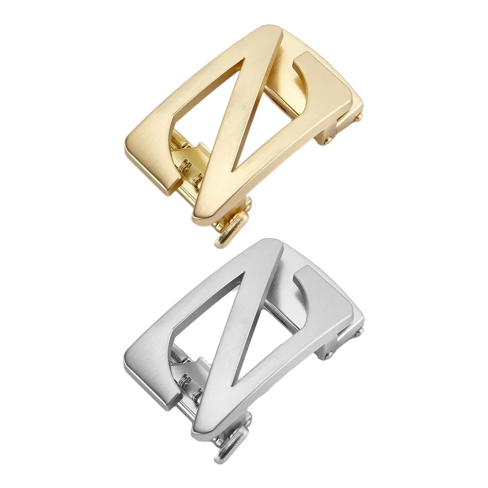 

Automatic Ratchet Buckle Belt Head Rectangle Replacement Metal Belt Buckle for PU Leather Waist Belts Men Apparel Accessories