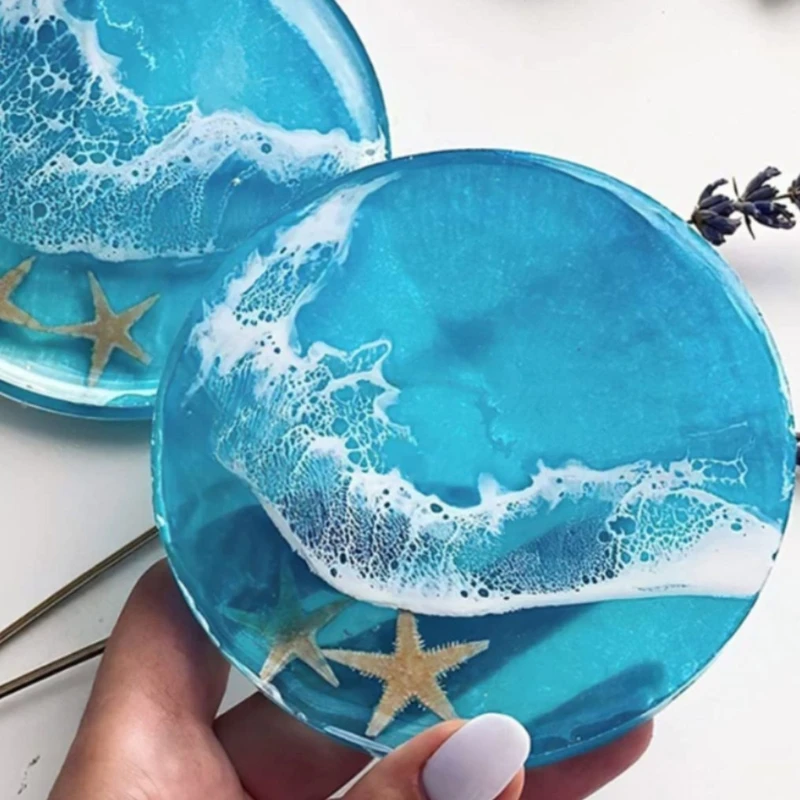 Формы для подставок эпоксидной смолы круглые формы литья чашек украшений