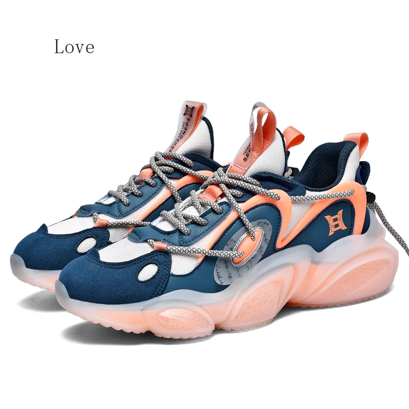 

High Top Men's Runing Shoes Spring Chunky Sneakers Comfortable Sport Shoes Outdoor Gym Walking Shoes Designer Reflective Shoes