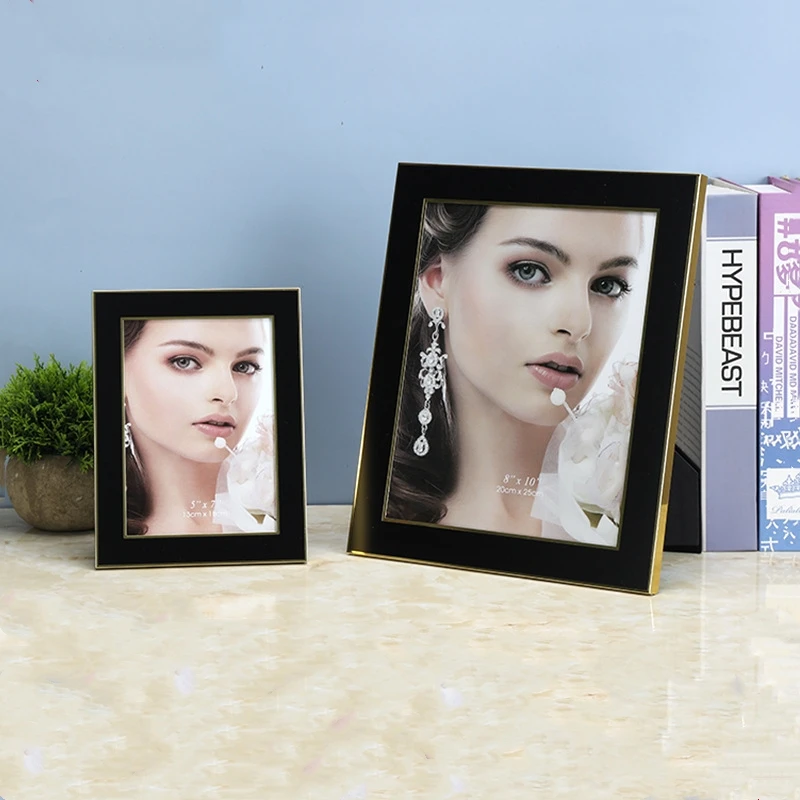 

Современная простая металлическая рамка для фотографий настольное украшение подарок на день рождения