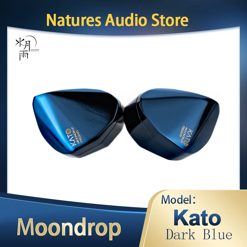 

MOONDROP KATO Dark Blue HIFI Dynamic earphone in-ear reference monitor earphone IEMs With detachable cable bluetooth earbuds