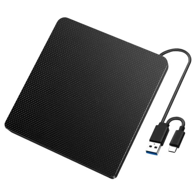 

Blu-Ray,3.0USB&Type-C Dual Interface Leather Pattern Tray Type External Mobile Blu-Ray
