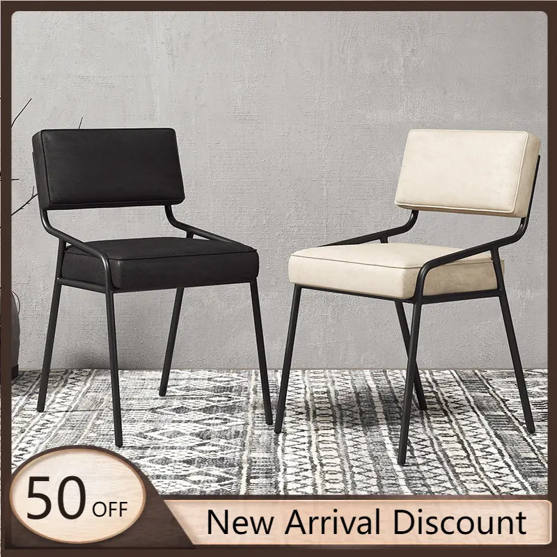 

Comfortable Minimalist Dining Chairs Metal Modern Nordic Designer Dining Chairs Upholstered Terrace Cadeira Home Furniture