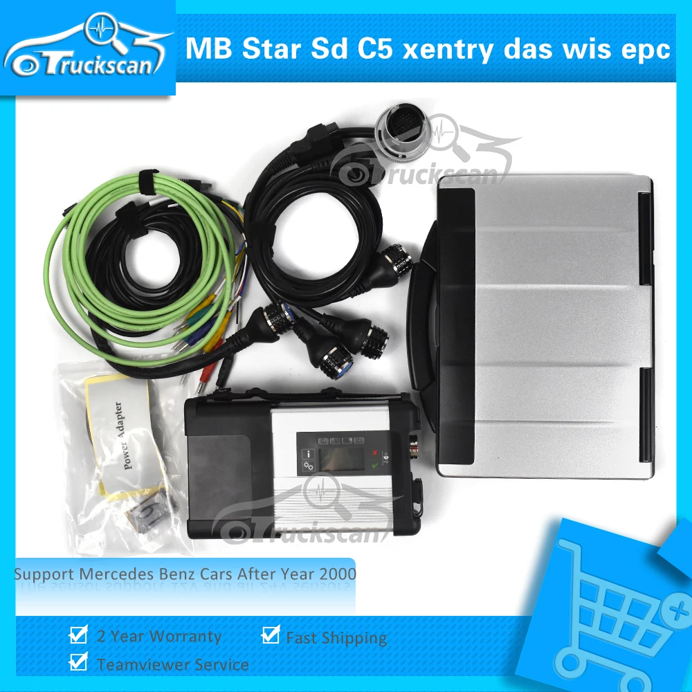 

MB Star C5 Car Truck Star Diagnosis Multiplexer SD Connect C5 with Xentry DAS EPC with CF53 laptop