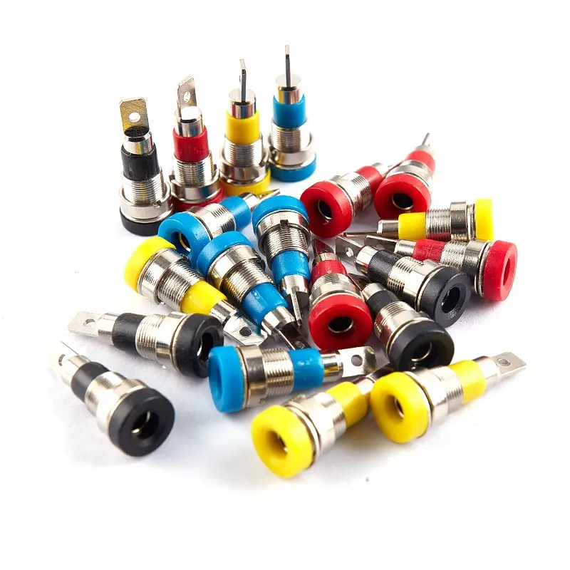 

5Pcs 4mm Banana Female Jack Socket Connector Binding Post Panel Mount Adapter