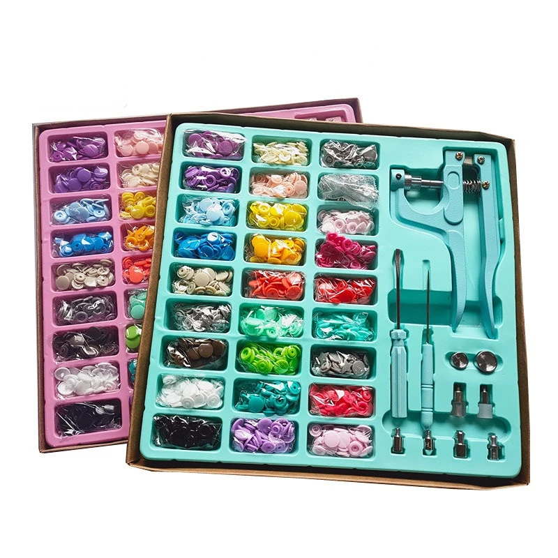 

Multifunctional T5 Resin Buttons Replacement Snap Pliers Set Metal Boxed Baby Clothes Plastic Buckle Diy Buttons for Clothing