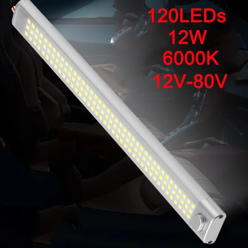 

Ультраяркий 120-светодиодный Потолочный Светильник 12В/24В Для Салона Автомобиля, Лампа Для Чтения, Для Грузового Прицепа