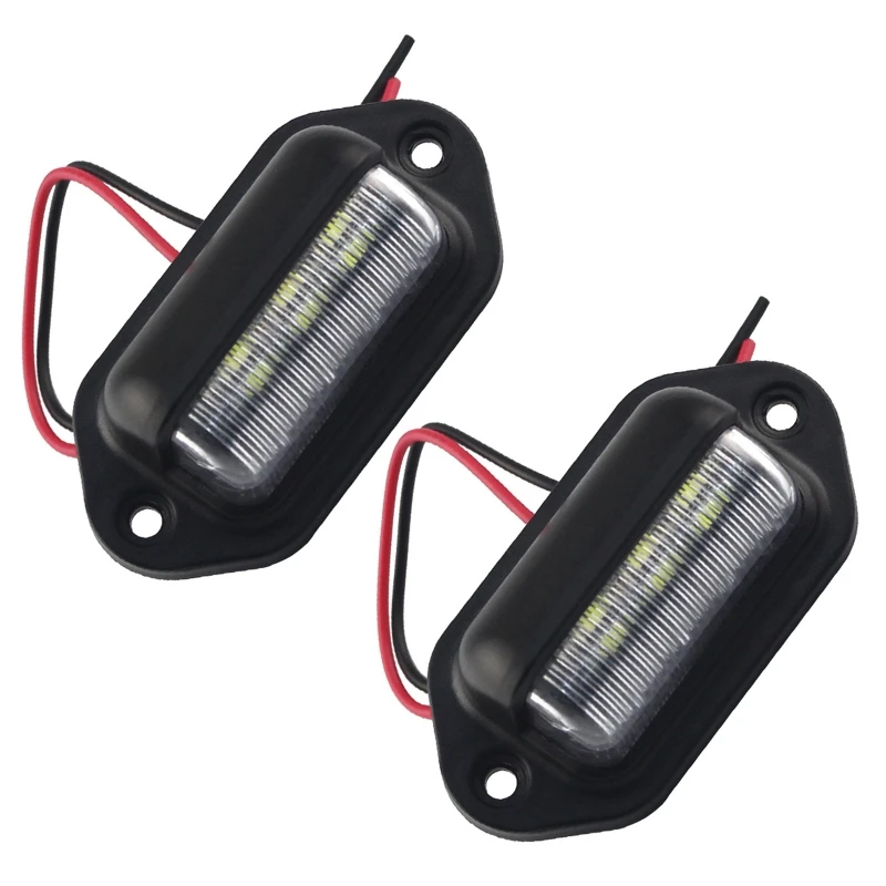 

2Pcs 12V-24V LED License Tag Light Convenience Courtesy Door Step Lights 4500K Dropshipping