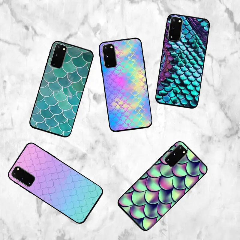 Футляр в стиле рыбьей чешуи для Samsung Galaxy S7 Edge Plus S9 S20Plus S20ULTRA S10lite S225G S10 on.