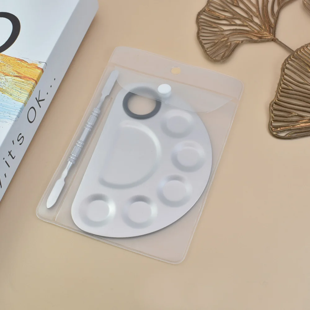 Палитра Для Смешивания Макияжа Из Нержавеющей Стали Блендер Лака Дизайна Ногтей