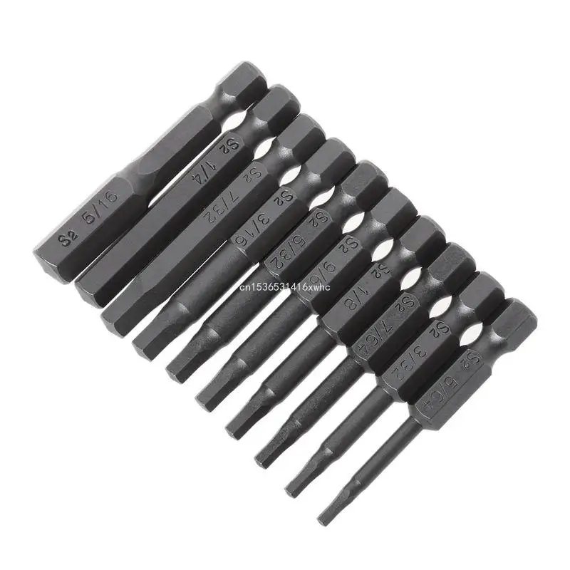 

Dropship 10pcs Magnetic Hexagon Screwdriver Bit Steel 1/4 Inch Shank Screw