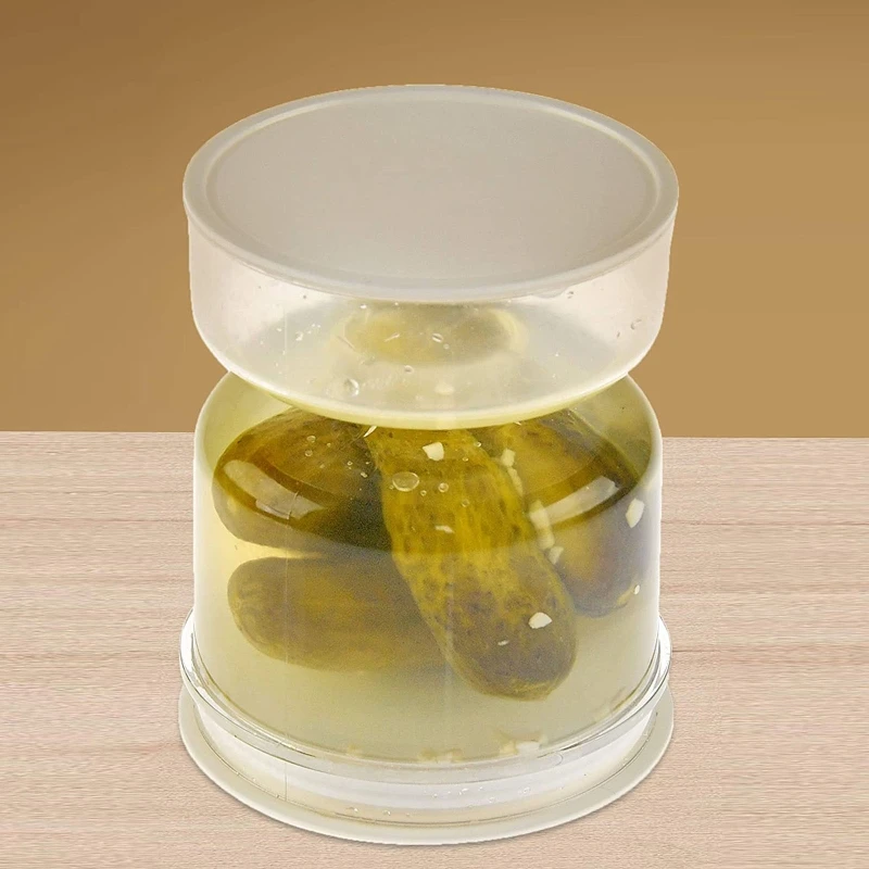 Pickles Jar Dry and Wet Dispenser Pickles and Olives Hourglass Jar Container for Home Kitchen Making Juice Separator 2022