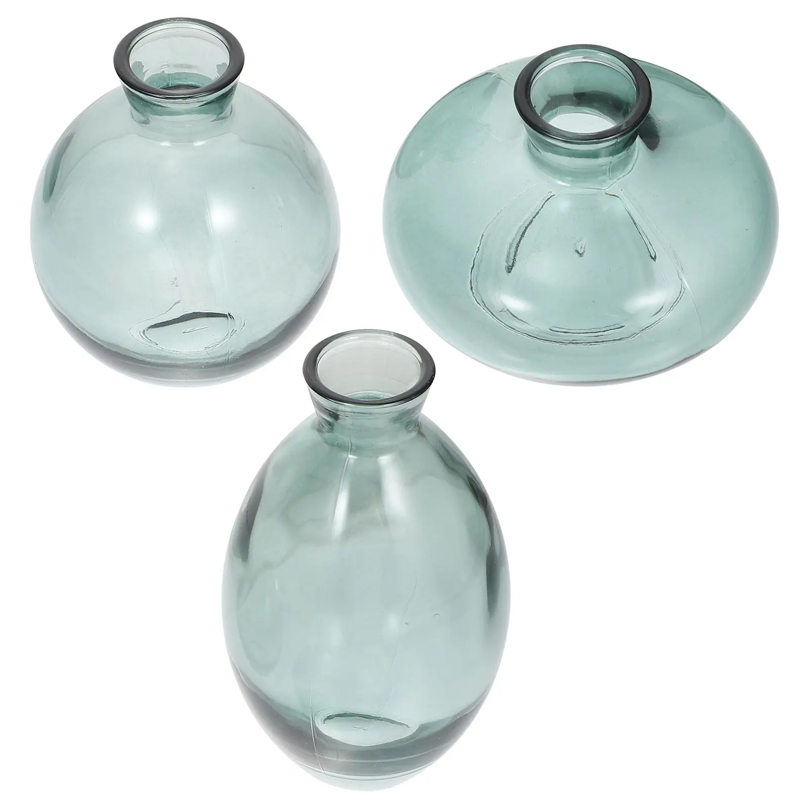

3 шт., прозрачная ваза для цветов, в форме пузырька
