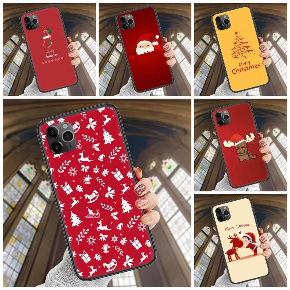 Чехол "Новогодний Санта-Клаус" для Huawei Y5 Y5p Y6 Y6P Y6s Y7 Y7a Y7P Y9 Lite Prime Pro 2017 2018 2019 черный роскошный.