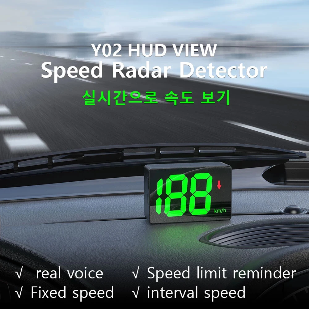 

GPS Speedometer Speed Radar Detector HUD Display Digital Speed Alarm MPH KMH Altitude Display Projector for All Car