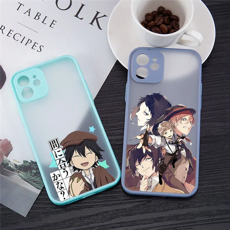 Japan Anime Bungou Stray Dogs Phone Case for Iphone X XR 12 XS 11 PRO 6 6S 7 8 PLUS SE20 Soft Shockproof Dazai Osamu Back Cover