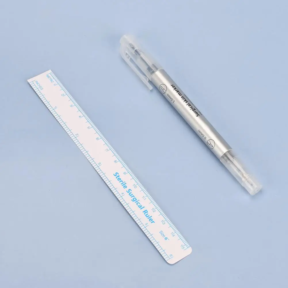 

0.5mm/1mm Double Heads Tattoo Marking Pen Non-toxic Non-irritating Medical Ink Double Heads for Eyebrows Eyeliner and Lips