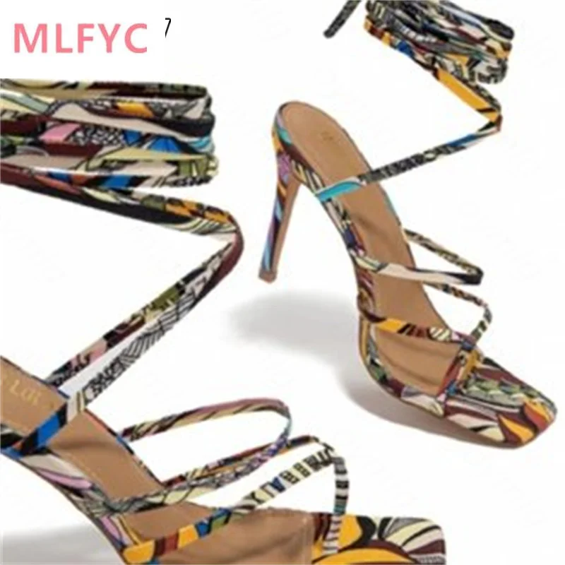 

Large size stilettos women's 2022 summer new trend in ankle straps nightclub fashion sandals women designer sandals high heels