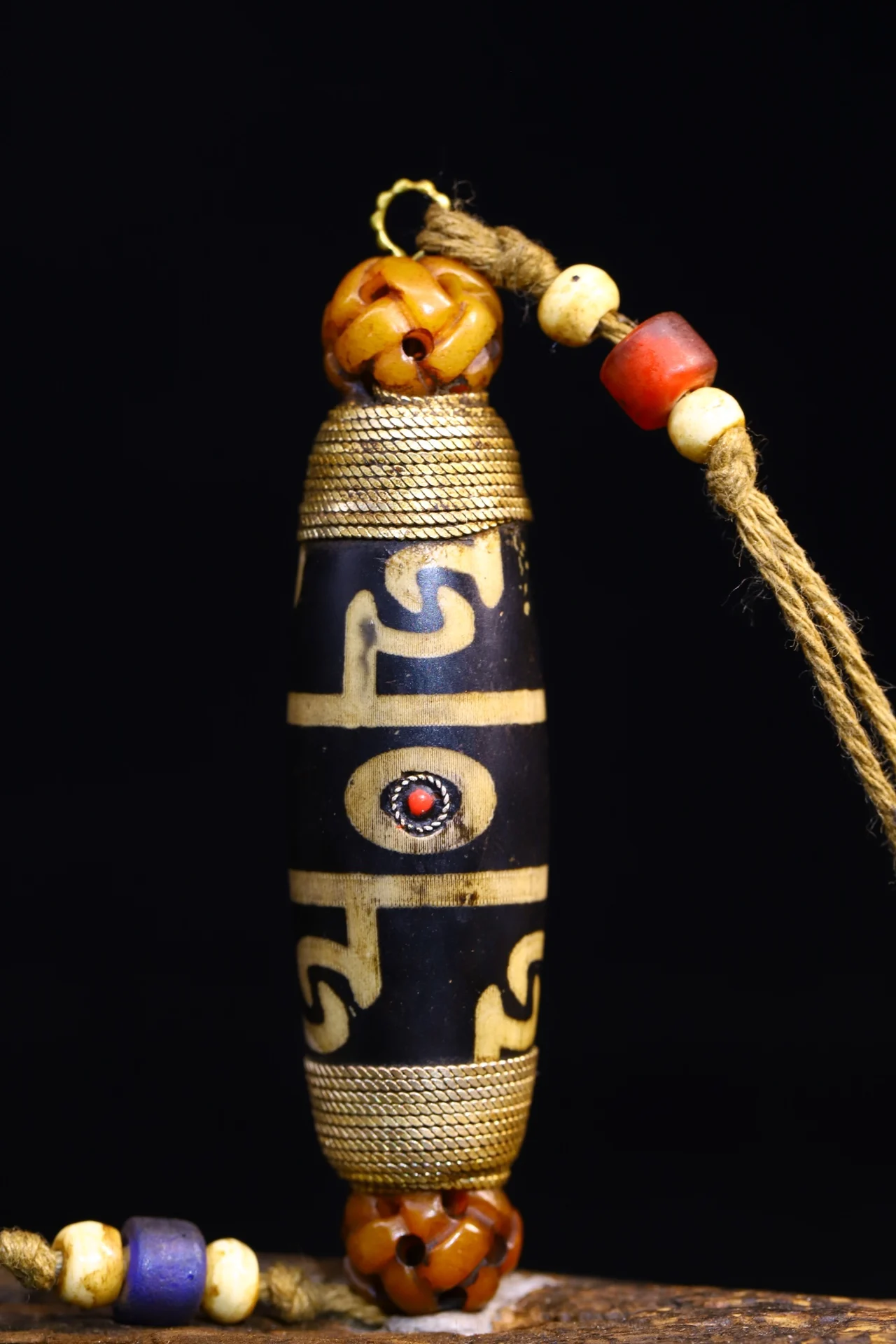 3-дюймовая коллекция тибетского храма старый натуральный агат тибетское серебро