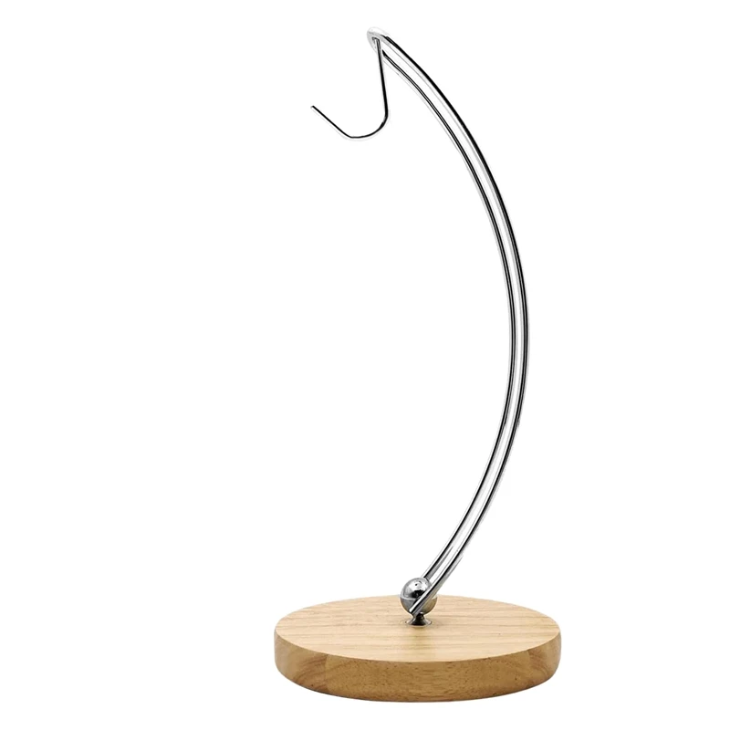 

Подставка-банан, современная вешалка-банан с металлическим крючком и деревянным бамбуковым основанием для кухонной столешницы