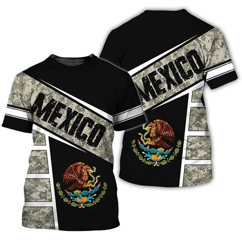 Мексиканские футболки с 3D принтом из полиэстера