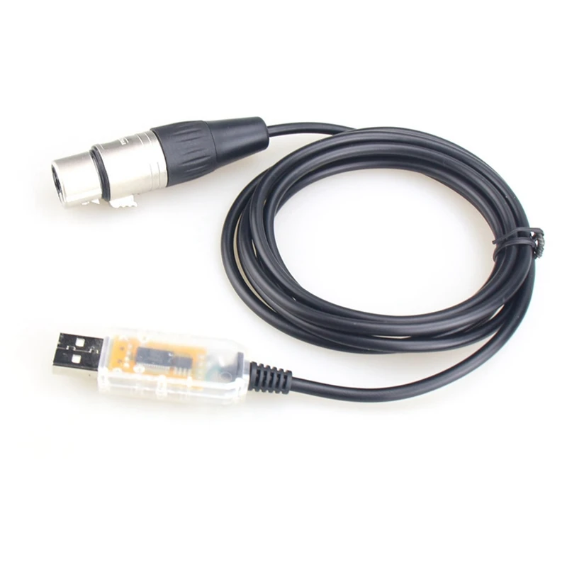 

Адаптер интерфейса USB-DMX для компьютера, ПК, контроллер освещения сцены, диммер, кабель адаптера, запасные части