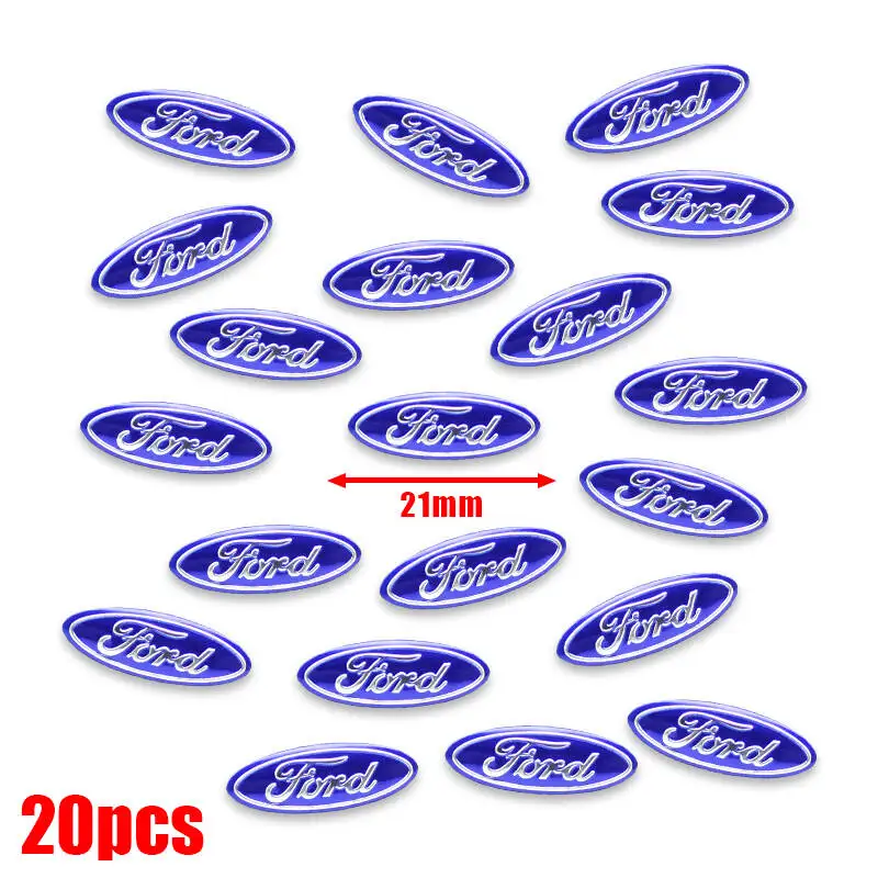 

5/10 шт. 21 мм эмблема дистанционного ключа автомобиля, наклейка с логотипом, декоративная наклейка для Ford ST FOCUS 2 3 Mondeo Fiesta Kuga MK2 MK3 MK4 Ecosport 4