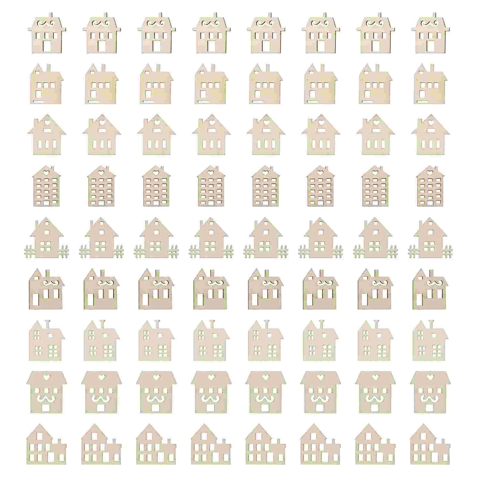 

House Wood Wooden Unfinished Craft Cutouts Shape Slices Craftsshapes Paintembellishments Cutout Kids Graffiti Kit Chips Shaped