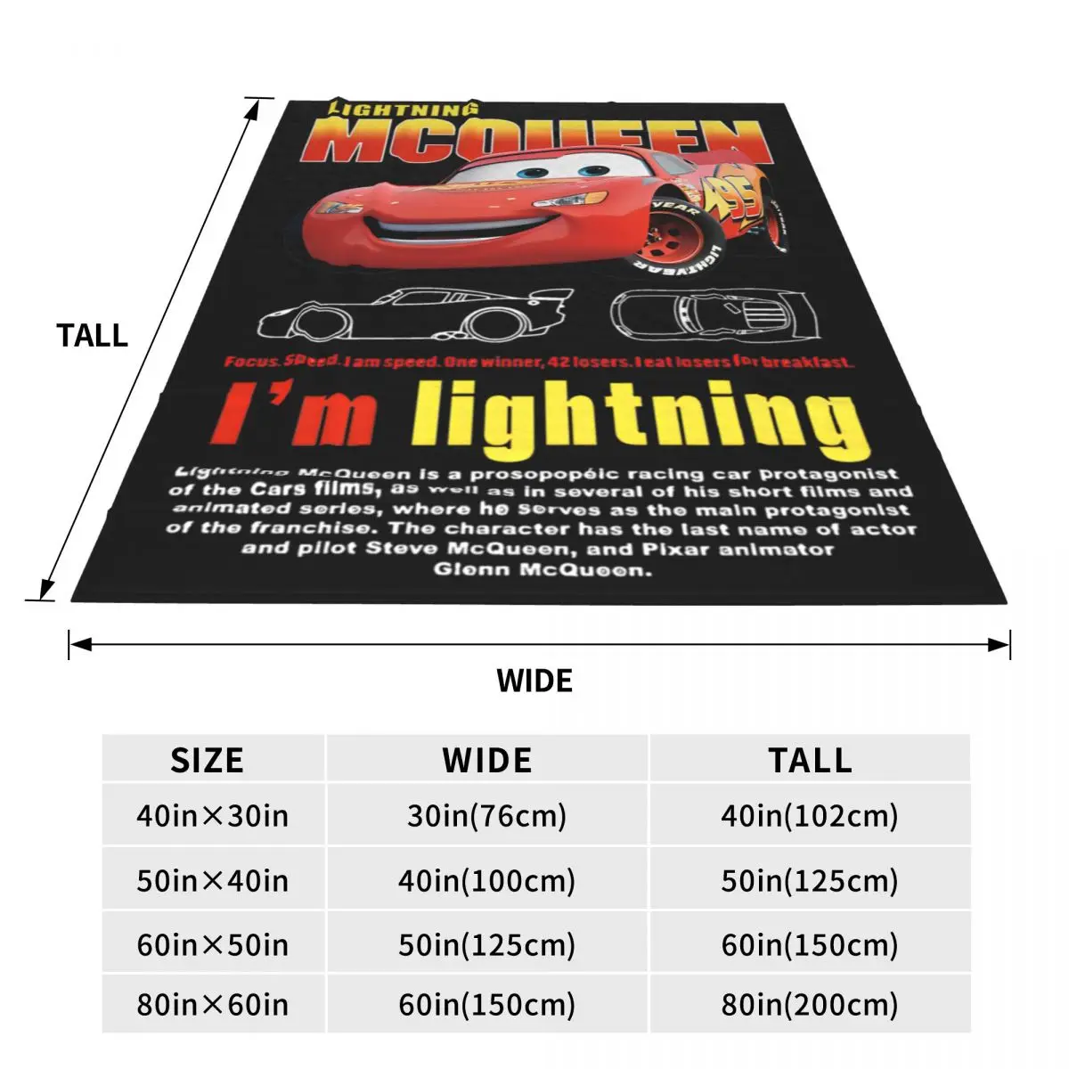 Одеяло I'm Sally Lightning McQueen Cars качественное супер теплое постельное белье пледы