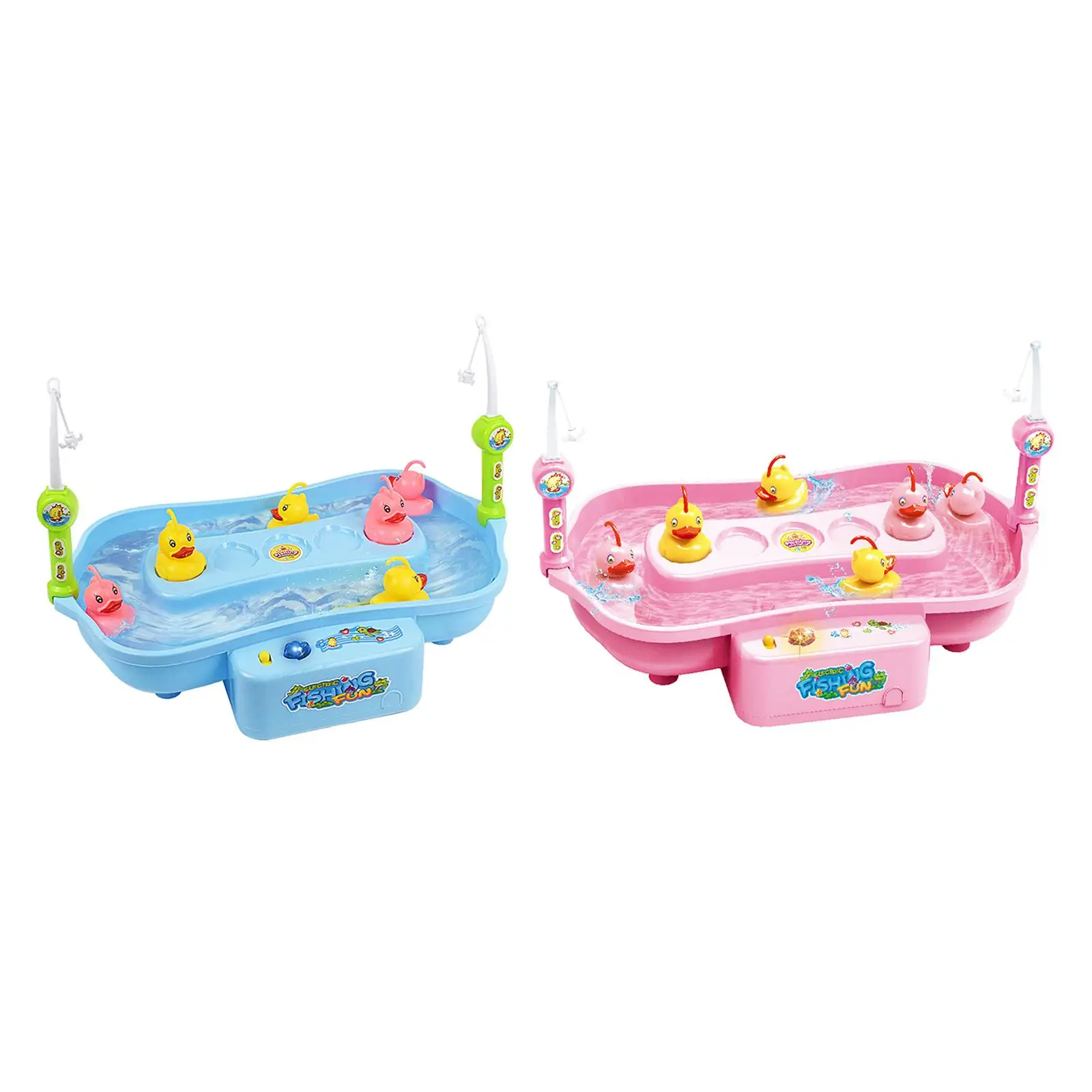 

Electric Fishing Game W/ Hooks Ducks W/ Sticker USB Charging W/ Lights Hooking Board Game 3+ Years Old Toddler New Year Gifts