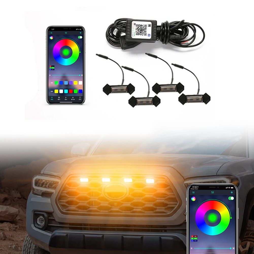 

12-24V DC Durable ABS Housing Multicolor Grill Trim Durable High Quality Hot Sale APP Control Grille LED Light