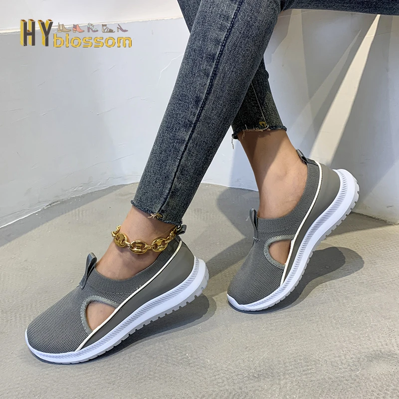 Women Shoes 2022 Fashion Sneakers Mesh Casual Sports Shoes Woman Breathable Flat Running Shoes Platform Shoes Shoes for Women