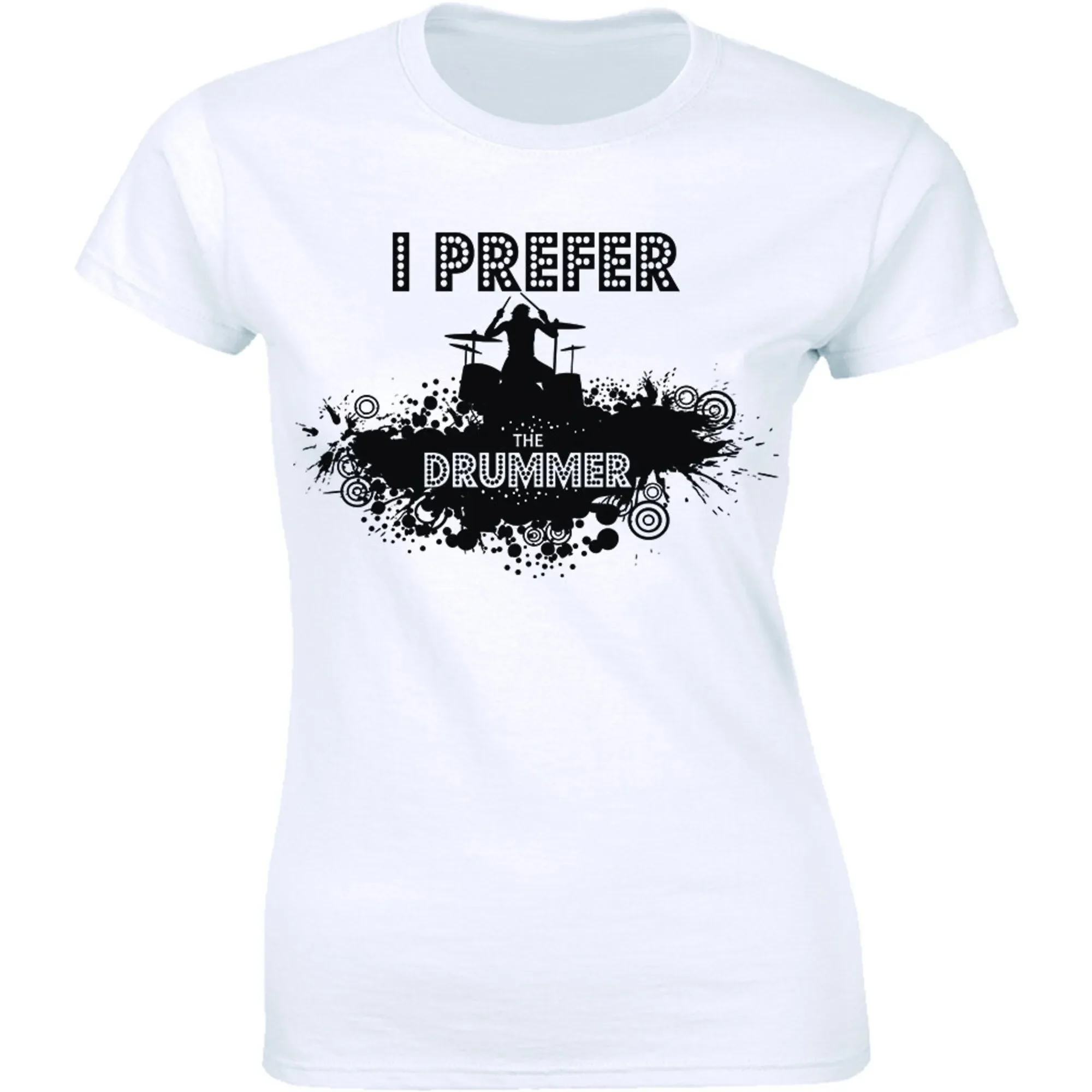 Я предпочитаю этот барабанный элемент футболка рок музыкальный вентилятор