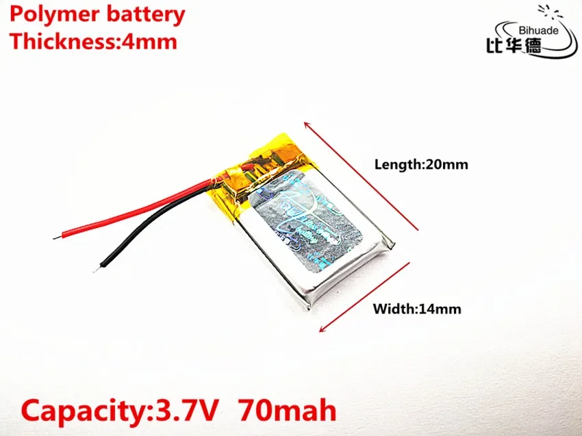 10шт [SD] 3 7В 70мАч [ 401420 ] Полимерный литий-ионный/литий-ионный аккумулятор для