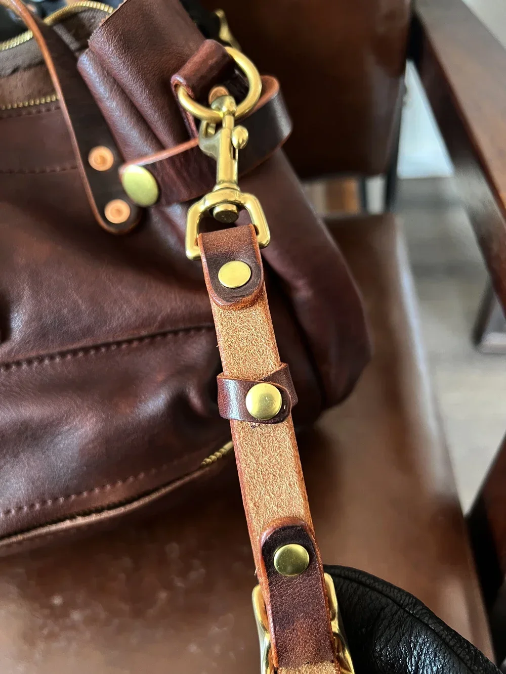 Тупая бритва американская ретро-сумка с растительным танин из воловьей кожи