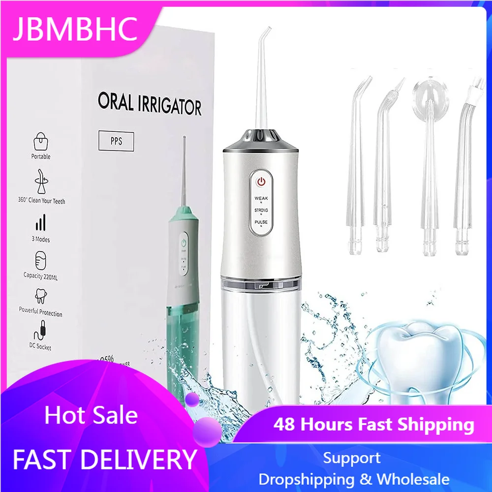 

Ирригатор полости рта портативный, 3 режима, 4 режима, USB