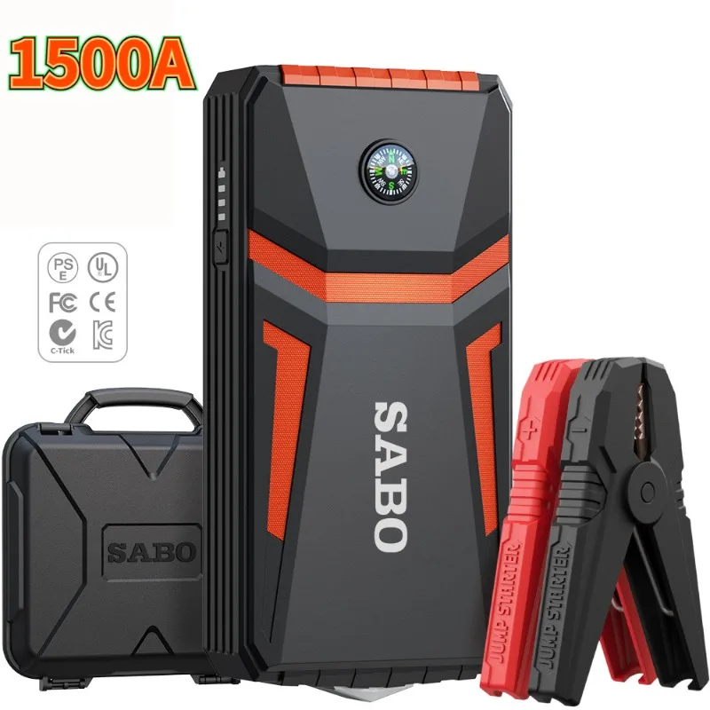 

1500A Powerful Car Jumper Starter Power Bank for Automobile Truck Portable Car Powerbank Spare Batteries