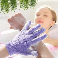 a pair of bath towel gloves bath shower skin spa bath scrubber candy colors body wash clean brush bath products