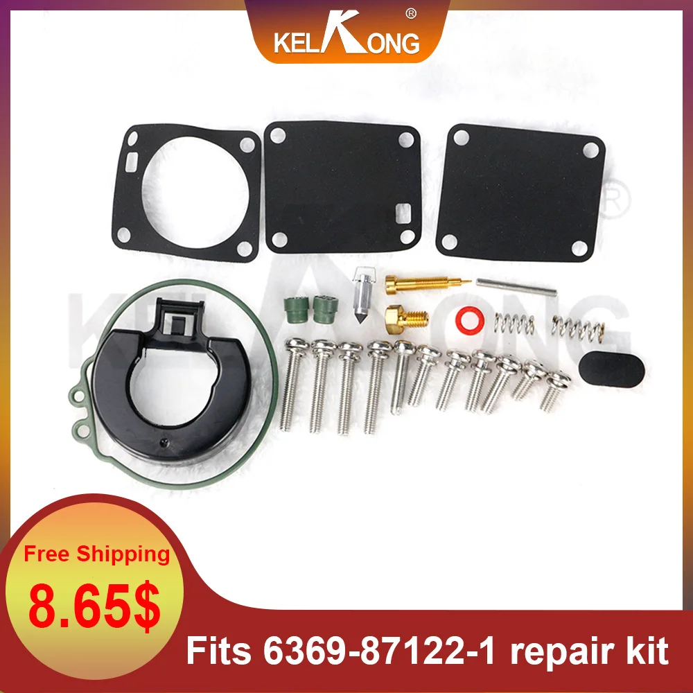 

KELKONG 369-87122-1 Carburetor Rebuild Kit for Tohatsu Marine 369-87122-1 OEM Factory Boat Parts