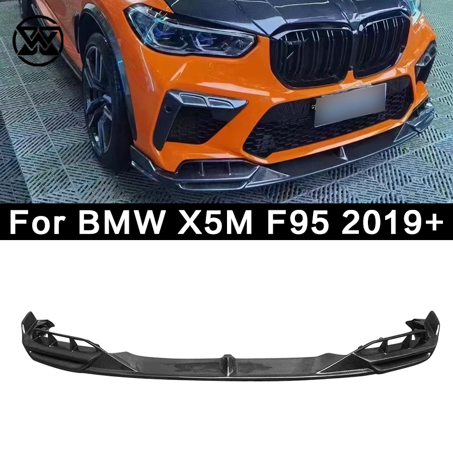 Передний бампер для BMW X5M F95 2019 + Диффузор губ из углеродного волокна спойлер
