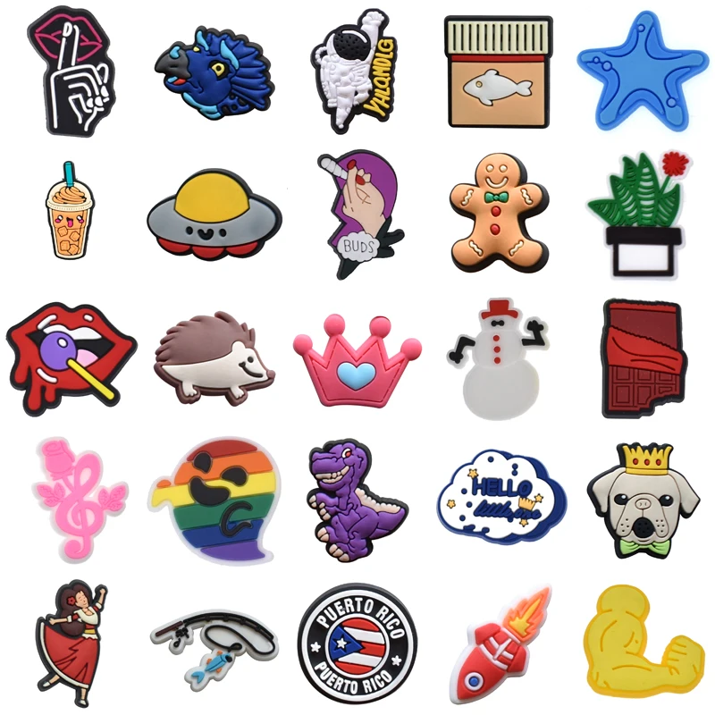 

Set Jeans Shoes Accessories Wholesale Bulk Gifts Para Pins Boy Kids Men Decorations for Crocs Shoe Charms Girl Women Charm Packs